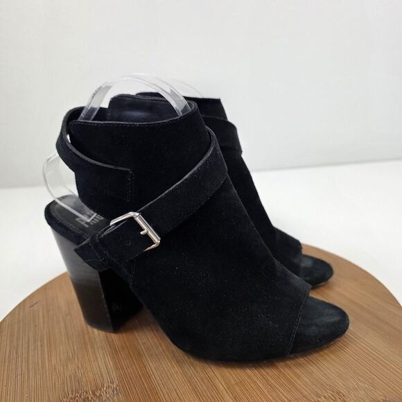 Rag & Bone Shoes Womens Size 9 Suede Open Toe Block Heel Sandals Buckle Strap - Picture 7 of 16
